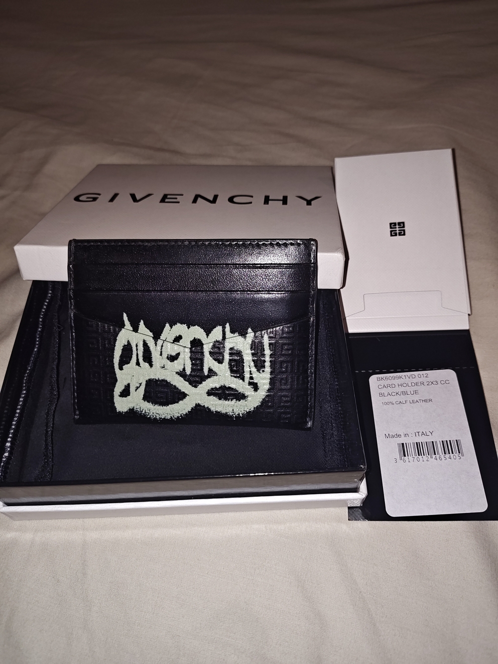 Givenchy Black Card Holder Graffiti